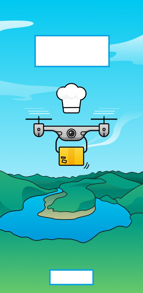 드론 배송 비주얼